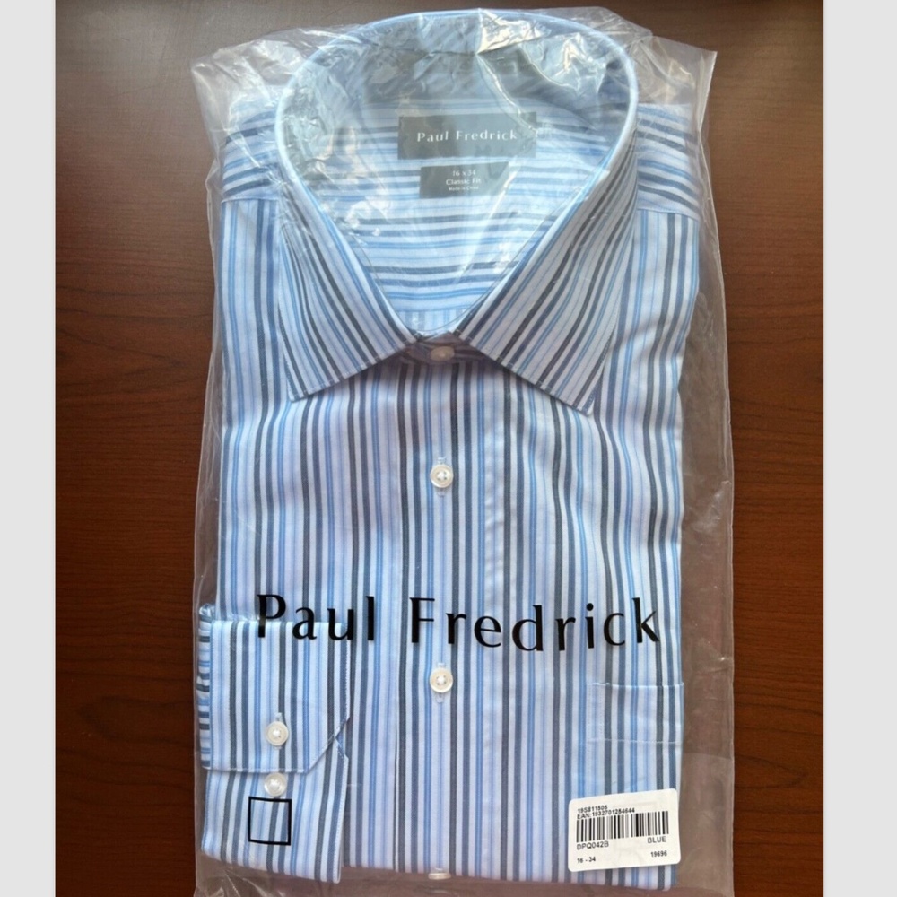 Paul Frederick Classic Fit Men's Dress Shirt, Size 16-34